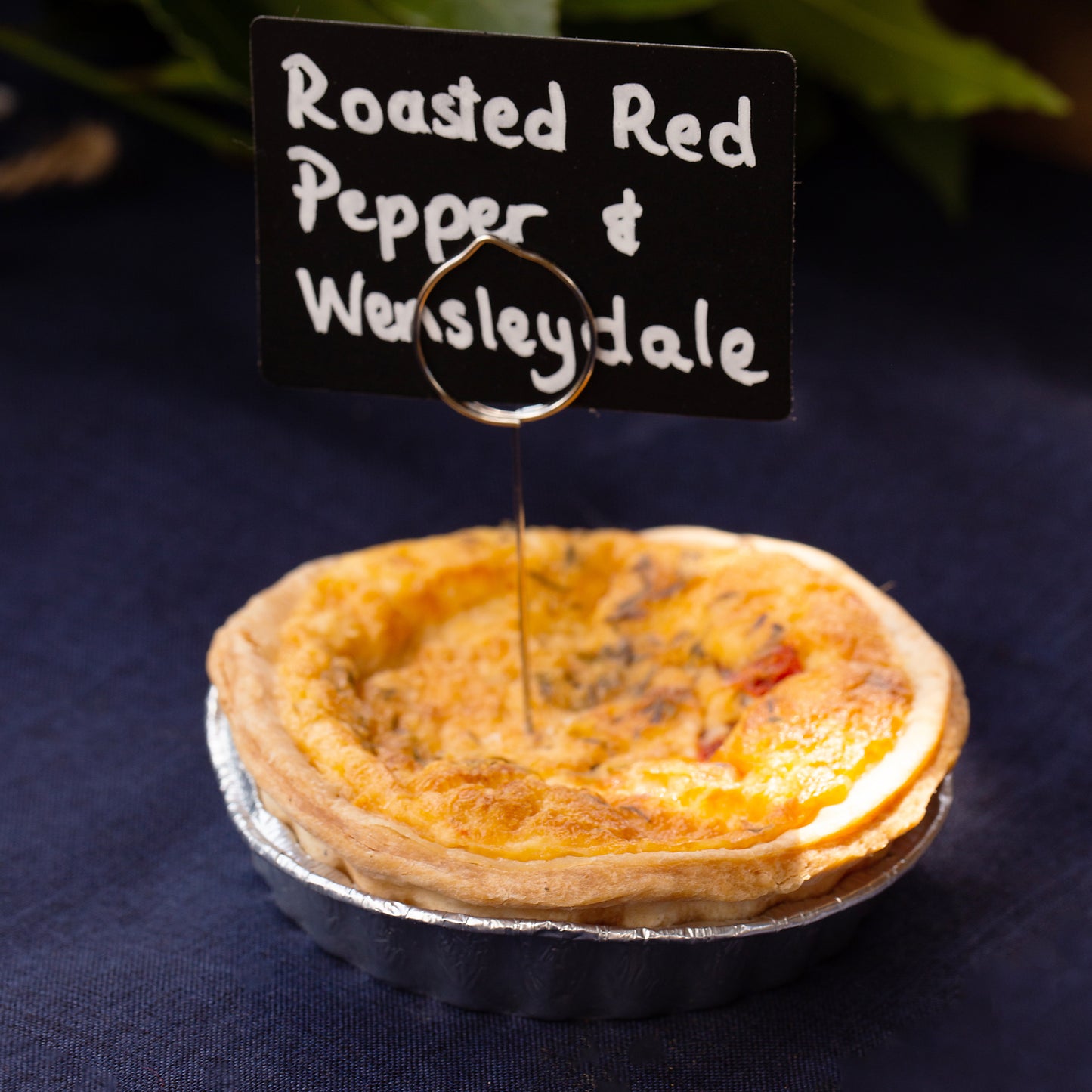 Individual Roasted Red Pepper & Wensleydale Quiche