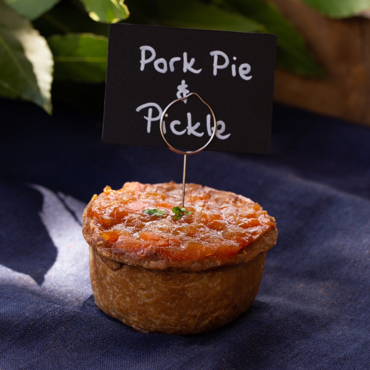 Picnic Pork Pie with Pickle Top
